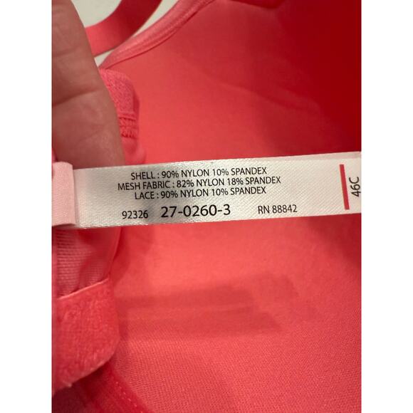 Woman Within Comfort Choice New Women's Size 46C Wireless Full Coverage Pink Bra - Picture 10 of 12